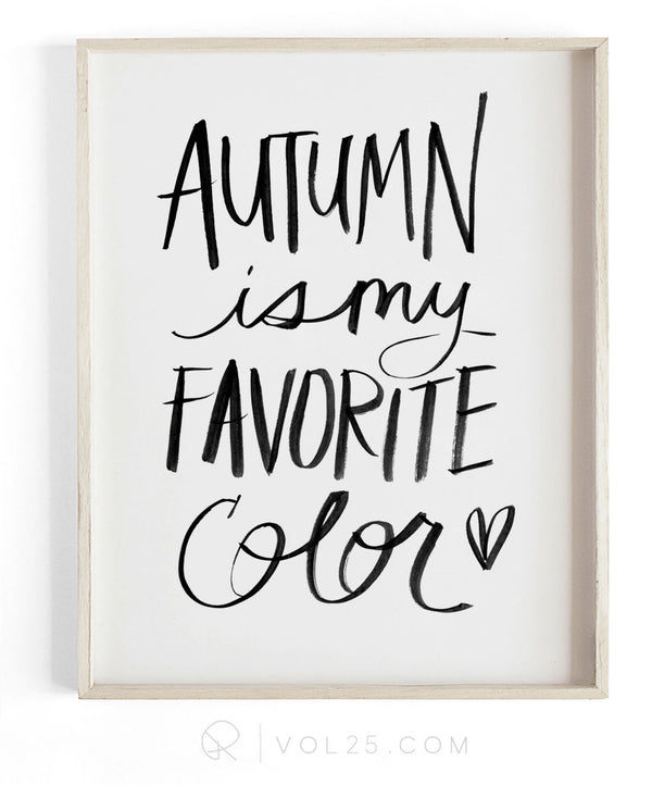 Autumn Is My Favorite, Textured Cotton Canvas Art Print in 4 Sizes