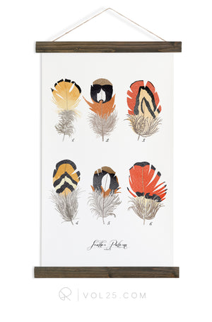 Feather Patterns Vol.3 | Scientific Canvas Wall hanging | more options VPC103 - vol25