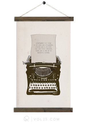 Noted Customized typewriter art | Canvas Wall Hanging | More options
