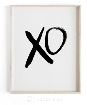 XO | Textured Cotton Canvas Art Print available in large scale sizes