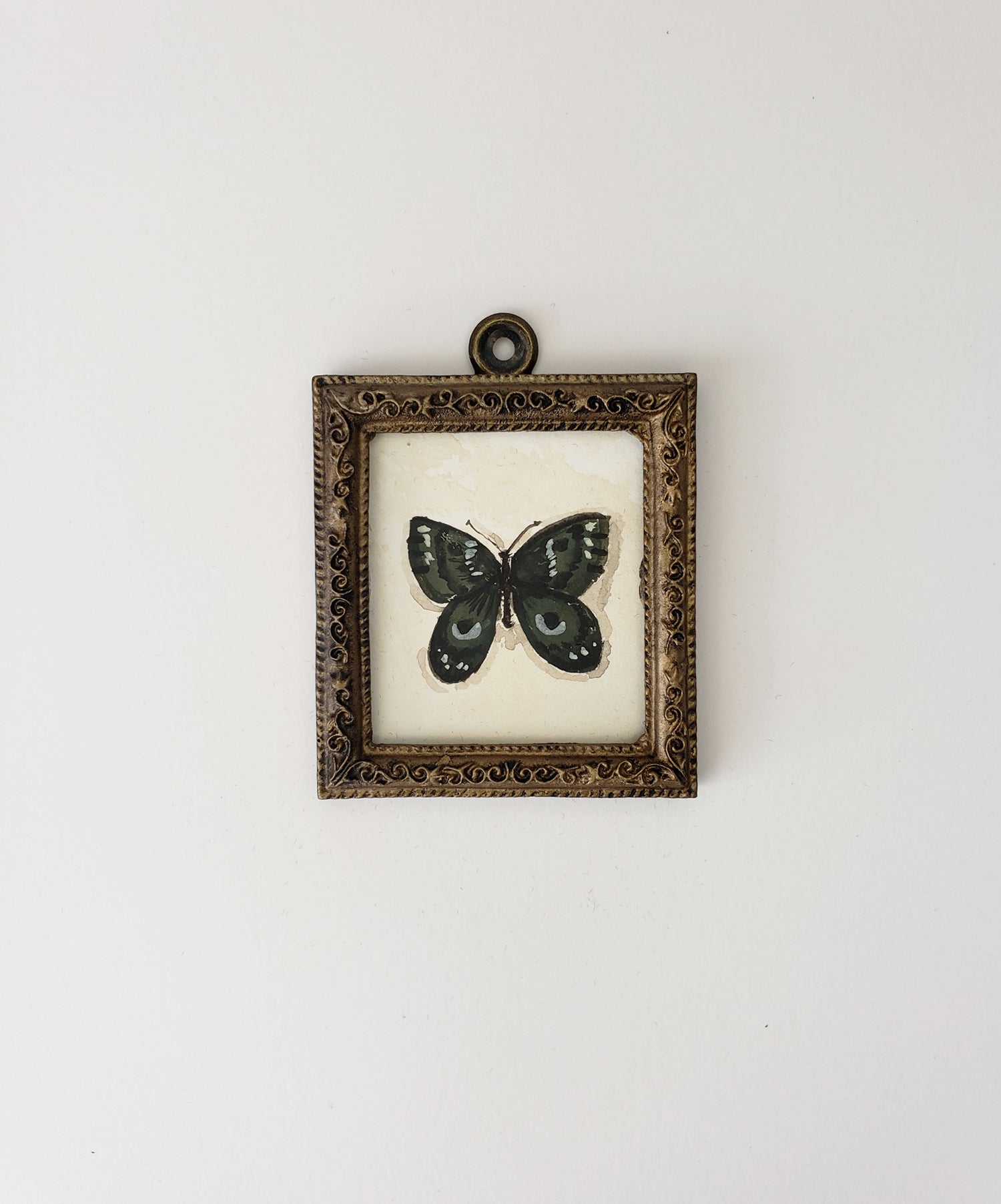 Original Miniature art in a vintage inspired frame | 017 AKASMA