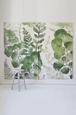 Botanic Mural |  2 Canvas Hand Distressed Tapestries