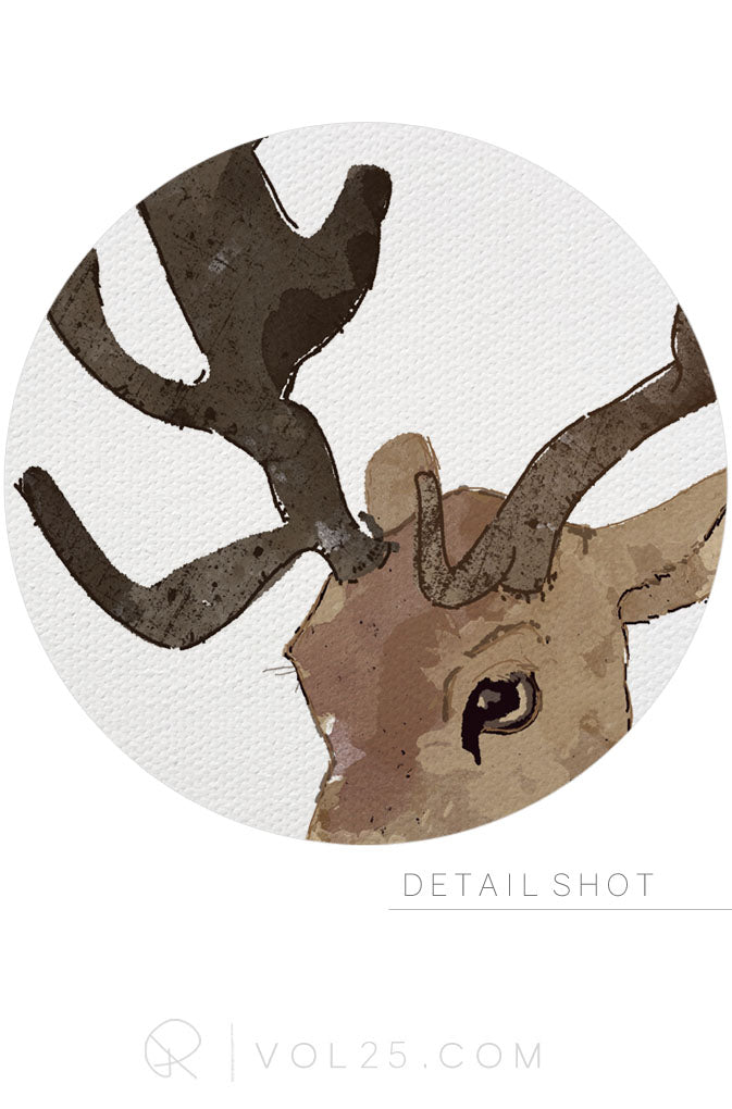 Caribou | Textured Cotton Canvas Art Print, several sizes | VOL25