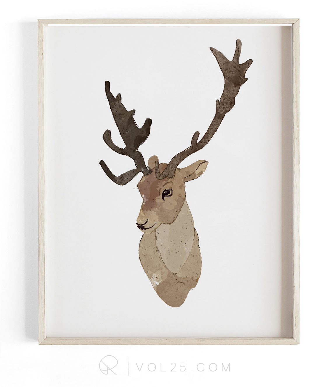 Caribou | Textured Cotton Canvas Art Print, several sizes | VOL25