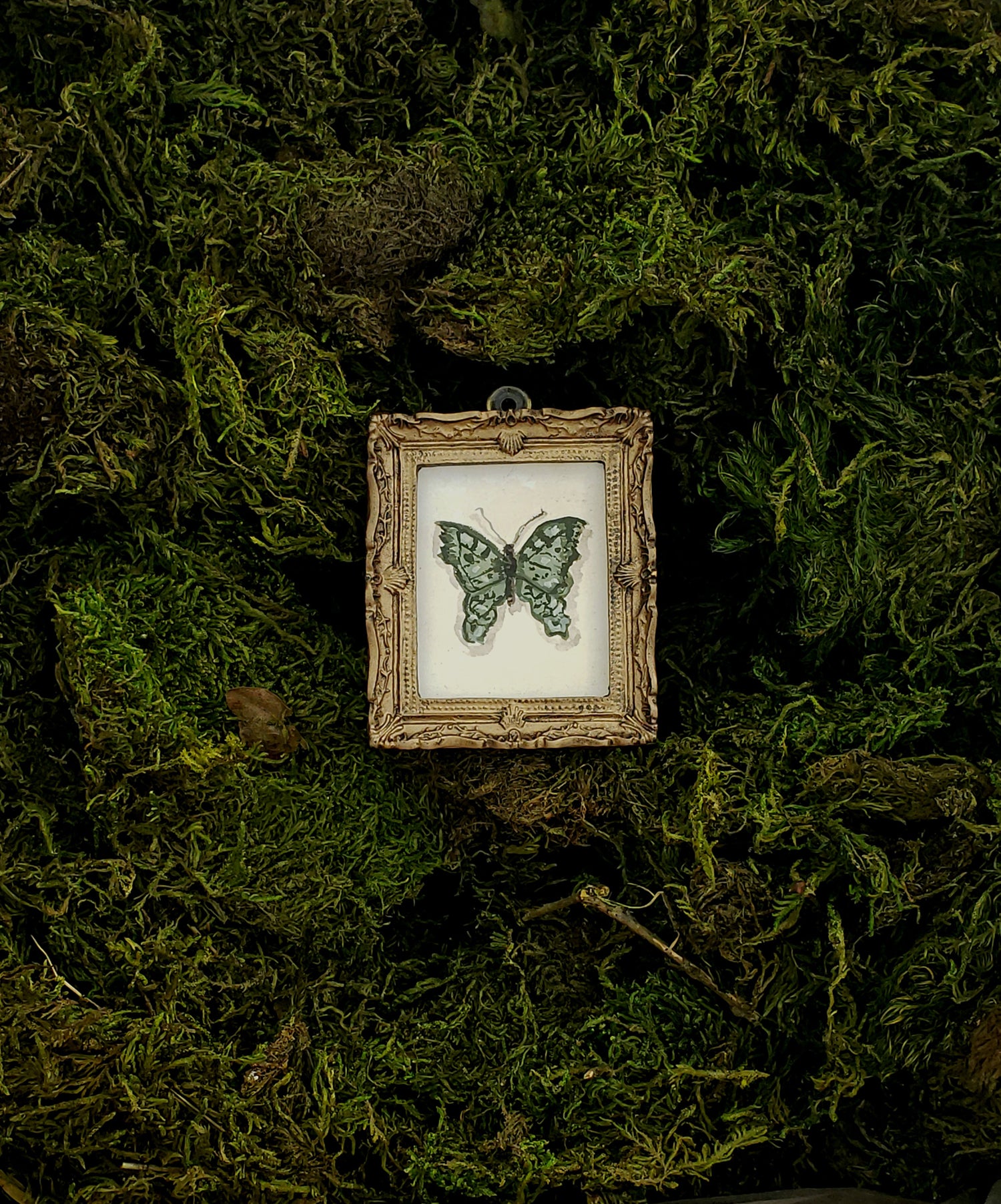 Original Miniature art in a vintage inspired frame | 015 CENTAINE