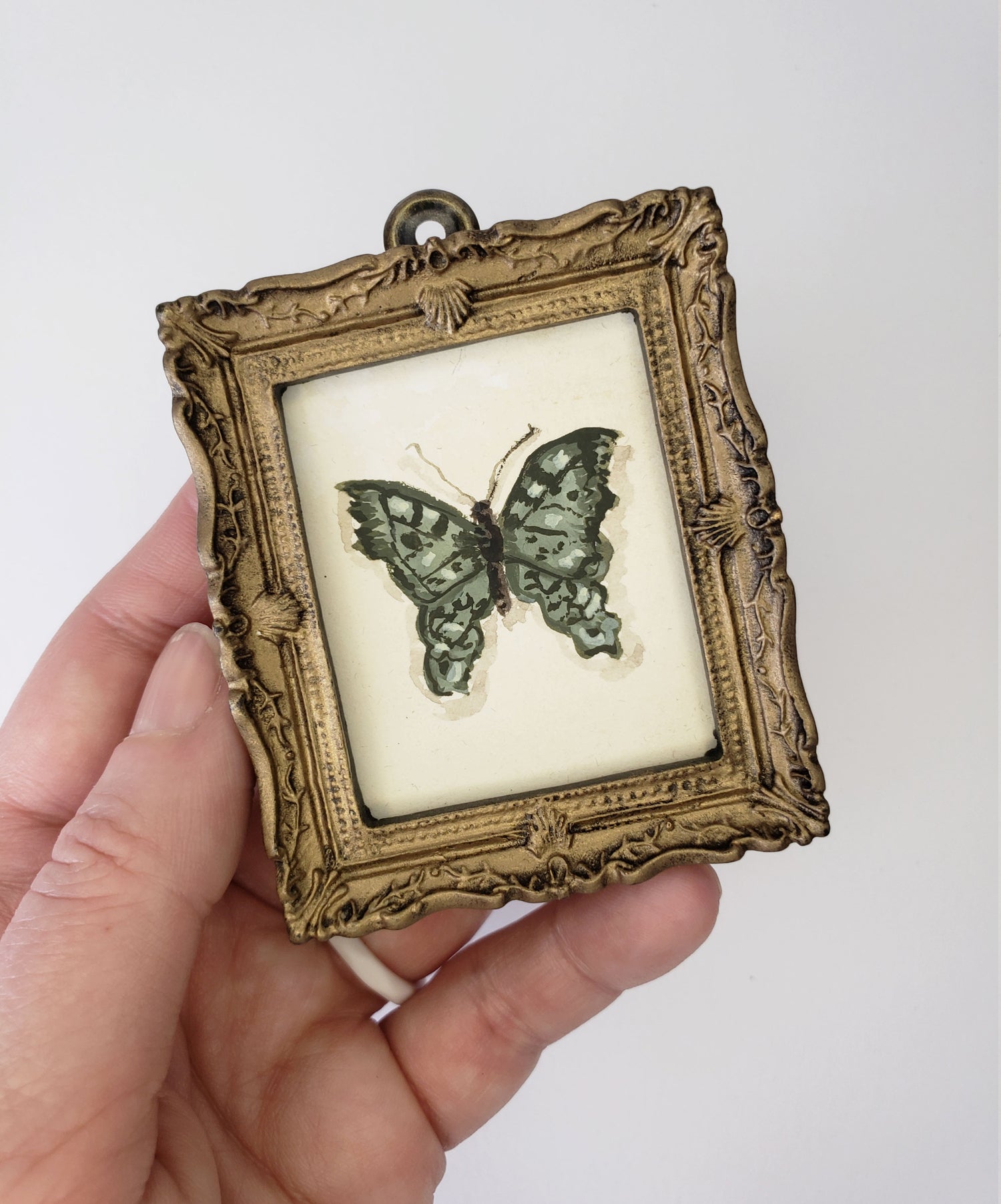 Original Miniature art in a vintage inspired frame | 015 CENTAINE
