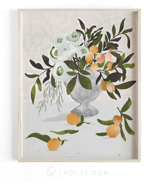 Citrus | Textured Cotton Canvas Art Print, several sizes | VOL25