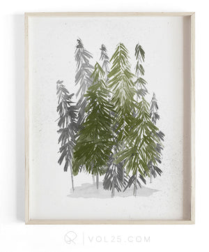 Evergreen | Textured Cotton Canvas Art Print, several sizes | VOL25