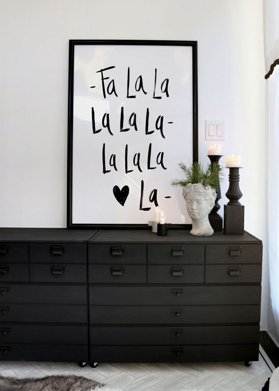 FA LA LA LA |  Seasonal Art Decor Textured Cotton Canvas Print | VOL25
