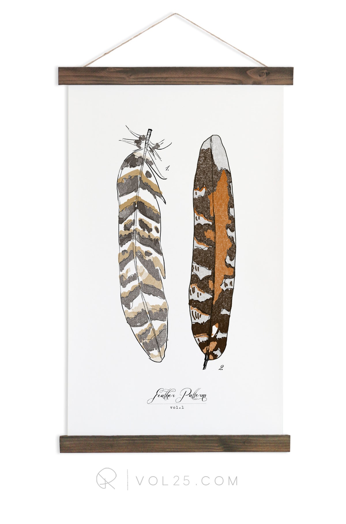 Feather Patterns Vol.1 | Scientific Canvas Wall hanging | more options VPC101 - vol25