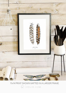 Feather Patterns Vol.1 | Scientific Textured Cotton Canvas Art Print in 4 Sizes | VOL25 - vol25