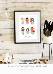 Feather Patterns Vol.3 | Scientific Textured Cotton Canvas Art Print in 4 Sizes | VOL25 - vol25