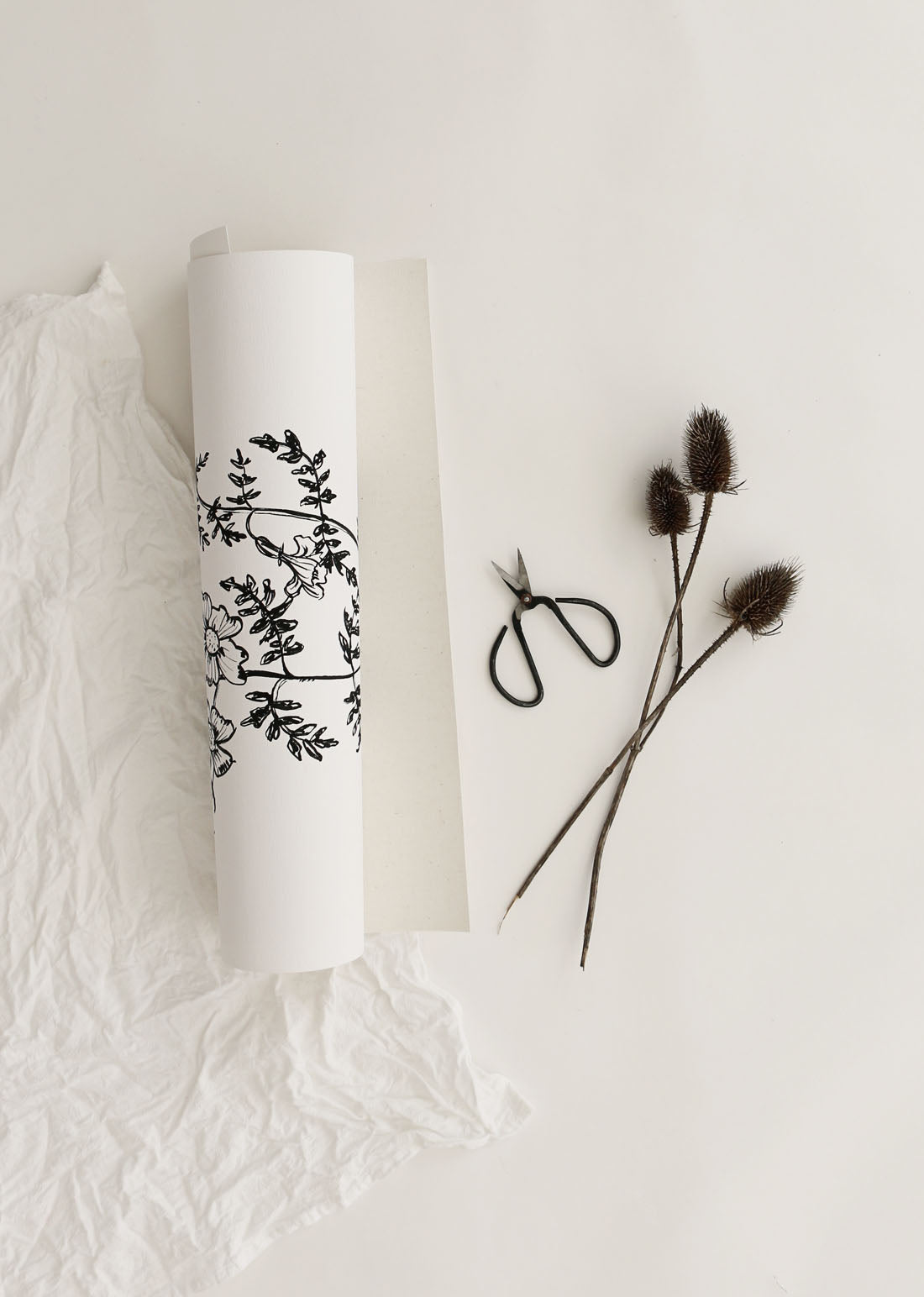 Foxgloves | Textured Cotton Canvas Art Print available in large scale sizes