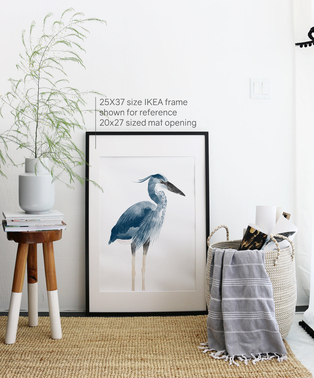 Heron | Unique Art Decor, 9 sizes | VOL25