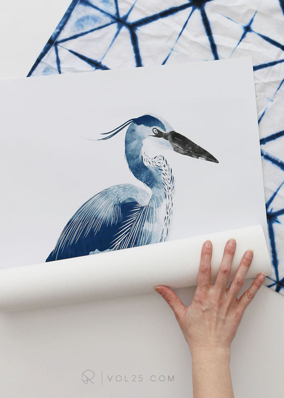 Heron | Unique Art Decor, 9 sizes | VOL25