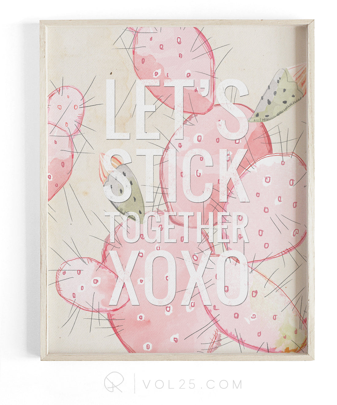Let's Stick Together | Textured Cotton Canvas Art Print | VOL25