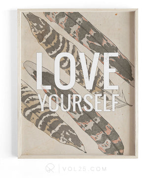 Love Yourself | Textured Cotton Canvas Art Print | VOL25