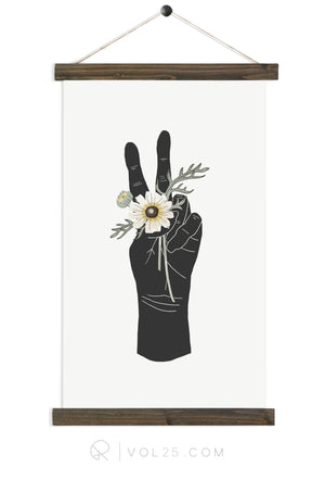 Peace and Daisies | unique wall hanging art | More options