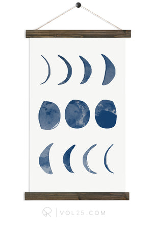 Phases Of The Moon |  unique wall hanging art | more options