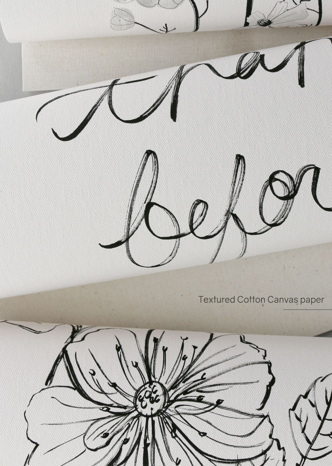 Flourish | Textured Cotton Canvas Art Print available in large scale sizes