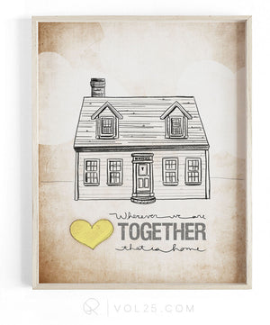 Wherever We Are Together Series | Cape Cod | Textured Cotton Canvas Art Print | VOL25