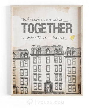 Wherever We Are Together Series | Apartment | Textured Cotton Canvas Art Print | VOL25